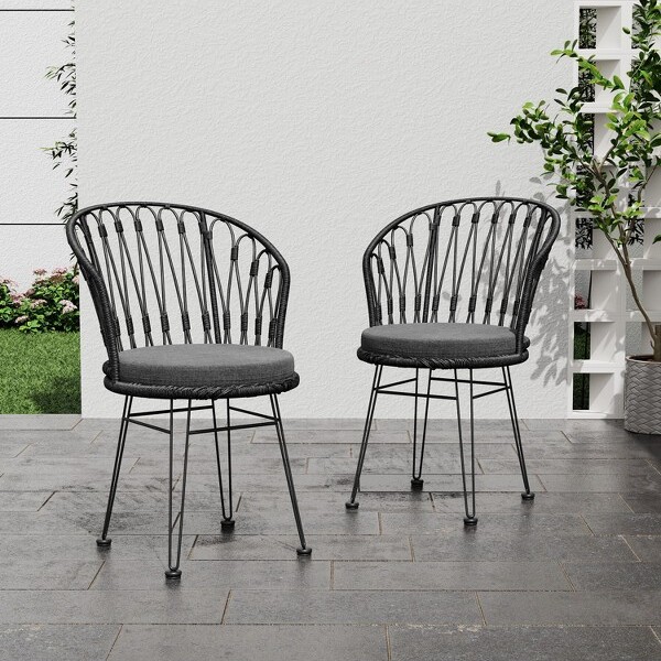 Airmis Inc TAVONCHAIR2PCSwith2CushionsGray