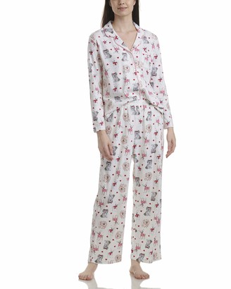 Karen Neuburger Womens Long-Sleeve Floral Girlfriend Pajama Set Pj 