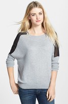 Thumbnail for your product : Halogen Chiffon Trim Sweater