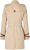 Thumbnail for your product : Burberry Short Cotton Queensborough Trench in Honey