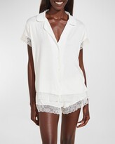 Thumbnail for your product : Eberjey Malou Lace-Trim Short Pajama Set
