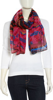 Thumbnail for your product : Jules Smith Designs Tribal-Print Voile Scarf, Pink/Multi