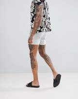Thumbnail for your product : Religion Swim Shorts In Light Green With Acid Wash