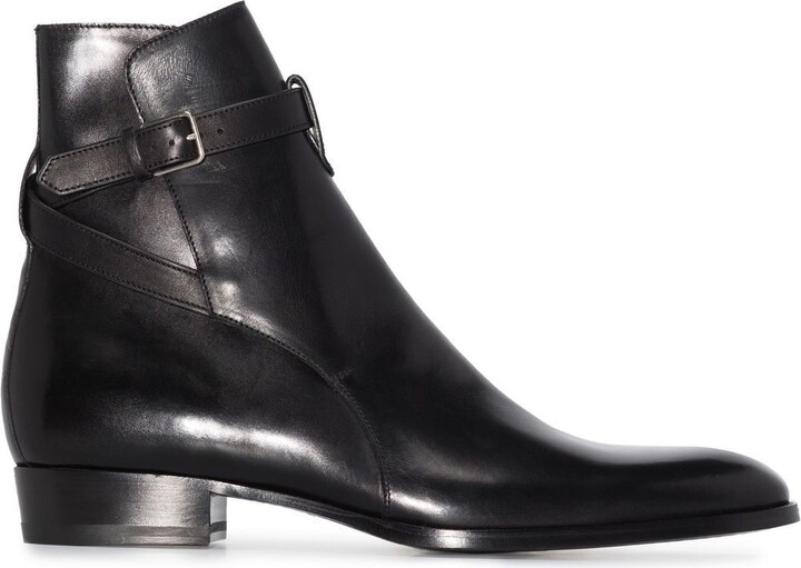 Saint Laurent Wyatt Jodhpur leather boots ShopStyle