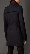 Thumbnail for your product : Burberry Lambskin Detail Virgin Wool Cashmere Trench Coat