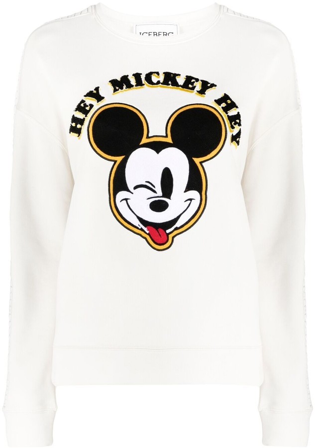 Iceberg Mickey Mousepatch cotton sweatshirt ShopStyle