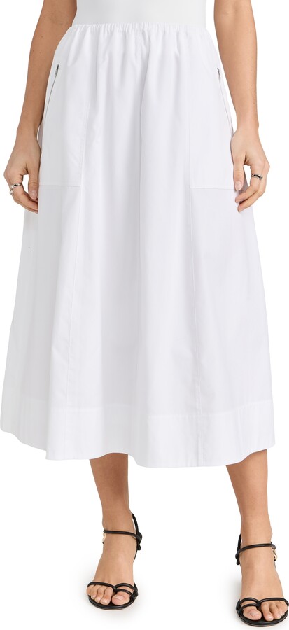 Vince Gathered Utility Zipper Pocket Skirt