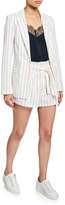 Thumbnail for your product : 7 For All Mankind Tie-Waist Striped Shorts