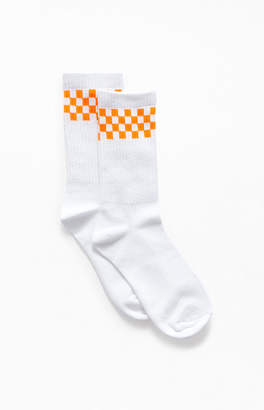 La Hearts Orange Checkered Socks
