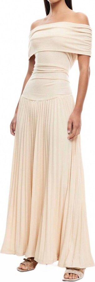 Lioness Field Of Dreams Maxi Dress In Oatmeal