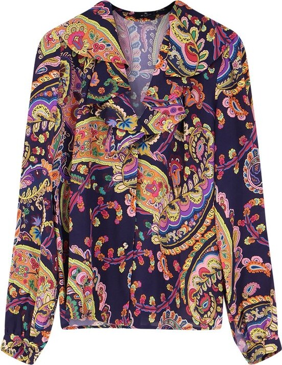 Etro V-Neck Printed Blouse