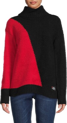 Karl Lagerfeld Paris Colorblock Turtleneck Sweater