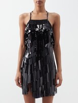 Thumbnail for your product : ATTICO Halterneck Sequinned Mini Dress