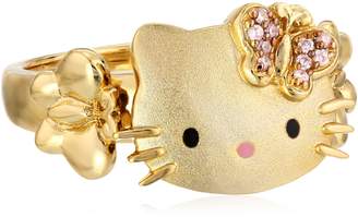 Hello Kitty Butterfly Kitty" Plated with Swarovski Outline Ring, Size 7