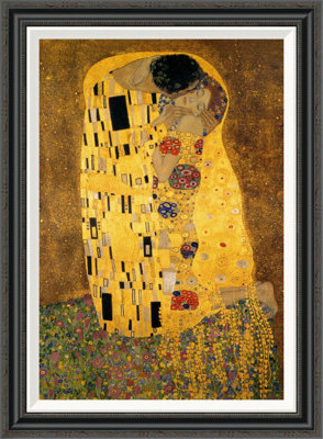 Vault W Artwork 'The Kiss (detail 1)' by Gustav Klimt Framed Painting Print