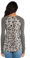 Thumbnail for your product : Monrow Oversized Leopard Print Rock Tee