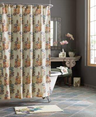 Croscill Bath, Mosaic Leaves Shower Curtain