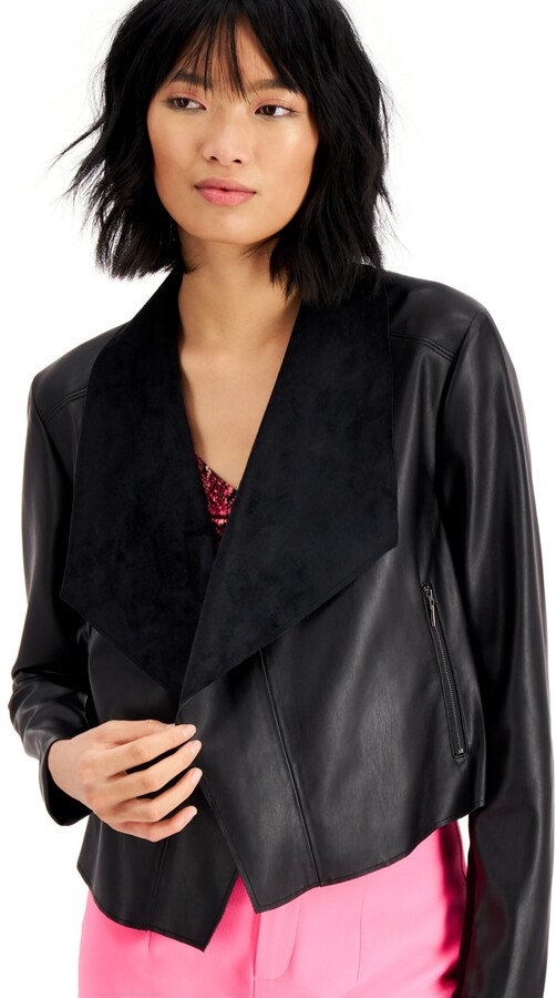macys petite leather jackets