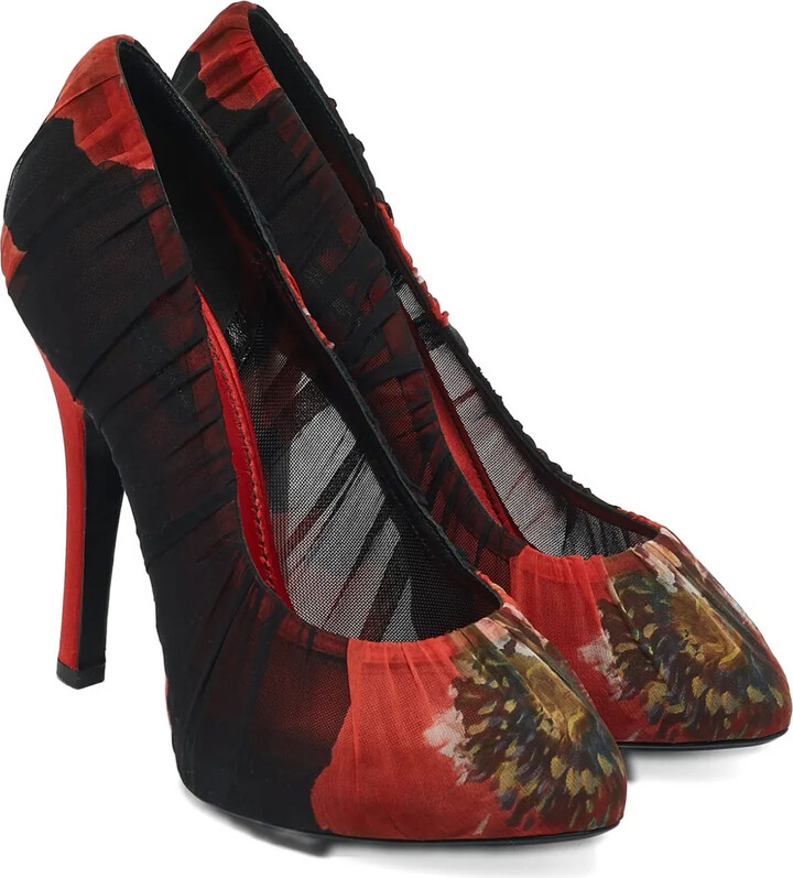 Dolce & Gabbana Pre-Owned 125mm Floral-Print Pumps