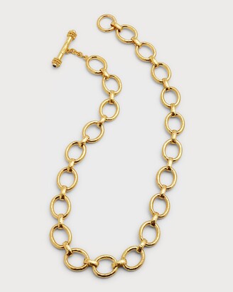 Elizabeth Locke 19K Gold Smooth Link Necklace, 17"