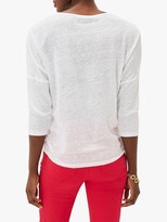 Thumbnail for your product : Phase Eight Kaitlyn V Neck Linen Top, White