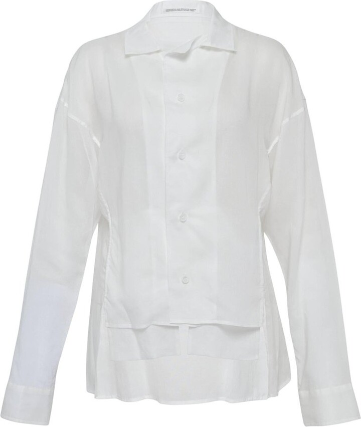 Y's Lawn Paneled Short Blouse