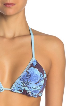 Maaji Crystal Blue Dally Reversible Triangle Bikini Top