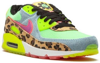 Nike Air Max 90 LX "Denim Leopard Print" low-top sneakers - ShopStyle