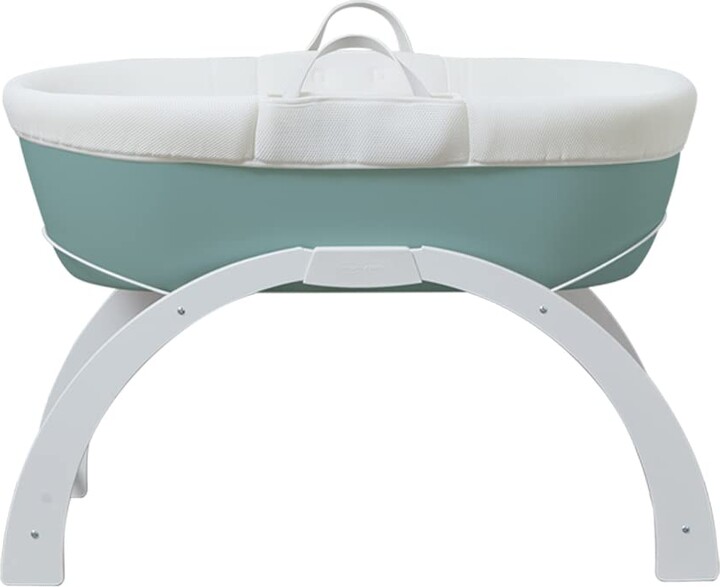 Shnuggle Dreami Moses Basket and Stand Bedside Crib Sleeper with 3 positions Breathable