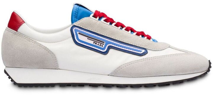 Prada Colour-Block Logo Sneakers - ShopStyle Trainers & Athletic Shoes