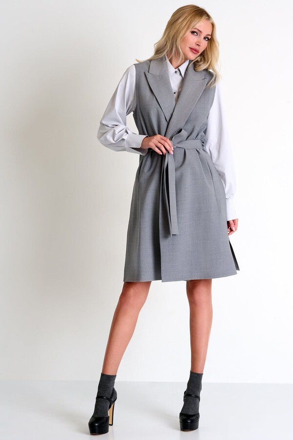 Shan Contemporary Long Sleeveless Jacket
