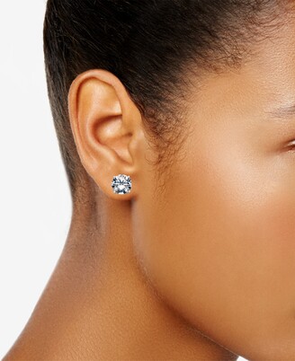 Eliot Danori Silver-Tone Crystal Stud Earrings, Created for Macy's