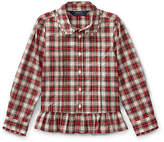Thumbnail for your product : Ralph Lauren Tartan Cotton Peplum Shirt