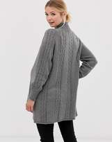 Thumbnail for your product : Mama Licious Mamalicious high neck nursing poncho jumper with open front
