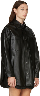 Nanushka Black Martin Regenerated Leather Jacket