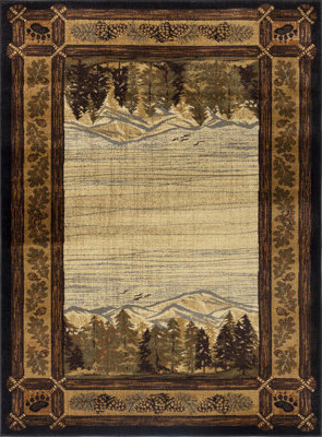 Foundry Select Nature's Nest GC_CBL3009 Multi 5 Ft. 3 In. X 7 Ft. 3 In. Lodge Area Rug