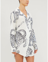 Thumbnail for your product : Desmond & Dempsey Animal-print cotton sleep shirt