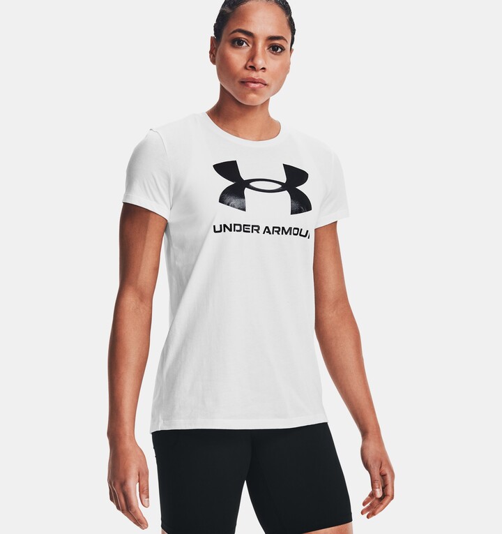 Under Armour White Women's T-shirts | Shop the world's largest 