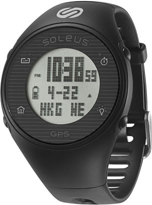 Soleus GPS One Black Silicone Strap Running Digital Sport Watch