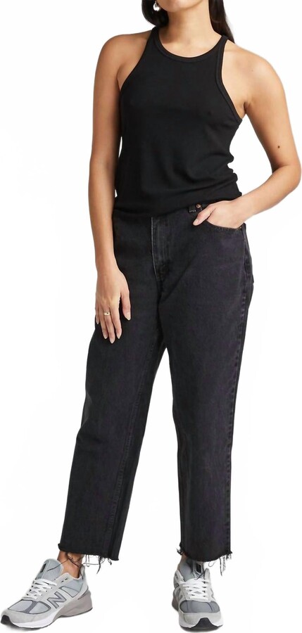 Richer Poorer Ribbed Racerback Tank Top In Black