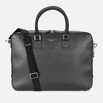 Aspinal of London Men's Mount Street Small Briefcase Black