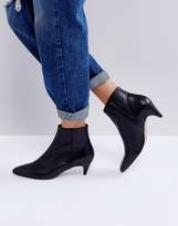 Thumbnail for your product : ASOS Rebecca Leather Kitten Heeled Boots