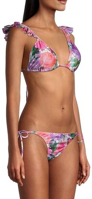 PatBO Blossom Ruffle Bikini Top