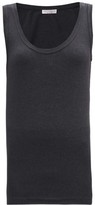 Thumbnail for your product : Brunello Cucinelli Scoop-neck Cotton-blend Jersey Tank Top - Dark Grey