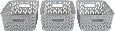 Simplify Small Herringbone Plastic Basket
