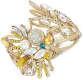 Thumbnail for your product : Betsey Johnson Gold-Tone Stone and Crystal Cockatoo Hinged Bracelet