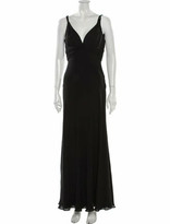 Thumbnail for your product : Carmen Marc Valvo Silk Long Dress Black