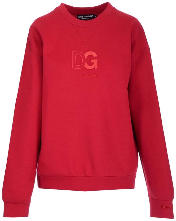 Dolce & Gabbana Logo Patch Long-Sleeved Sweatshirt - ShopStyle