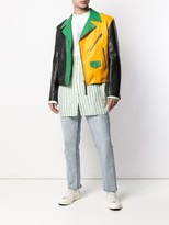 Thumbnail for your product : Loewe Colour-Block Leather Jacket