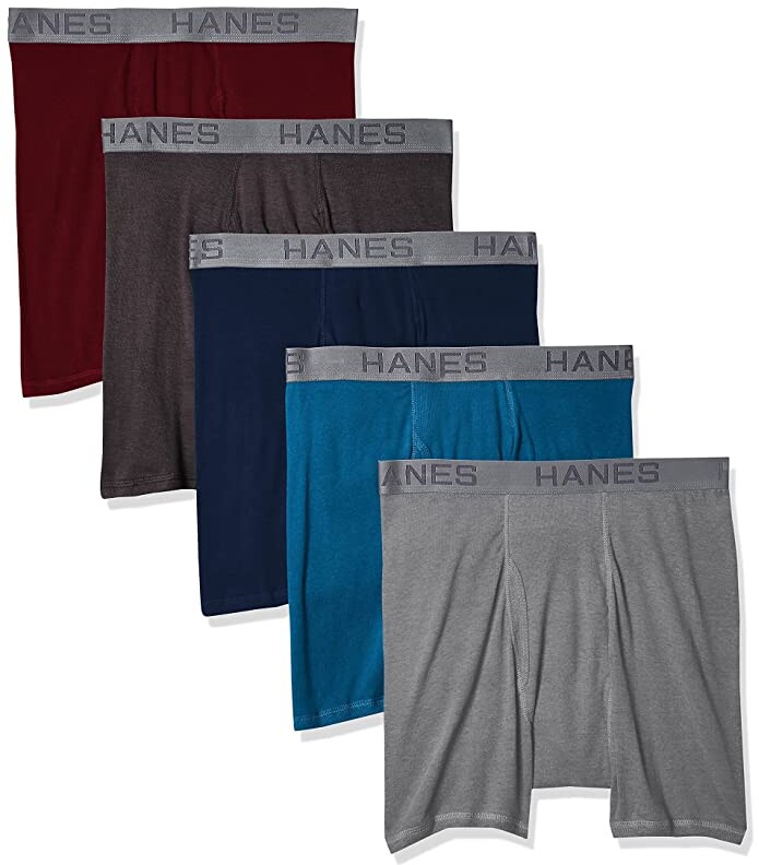 Hanes Premium Men's Stretch Comfort Soft Waistband Briefs 7pk -  Blue/Black/Gray S